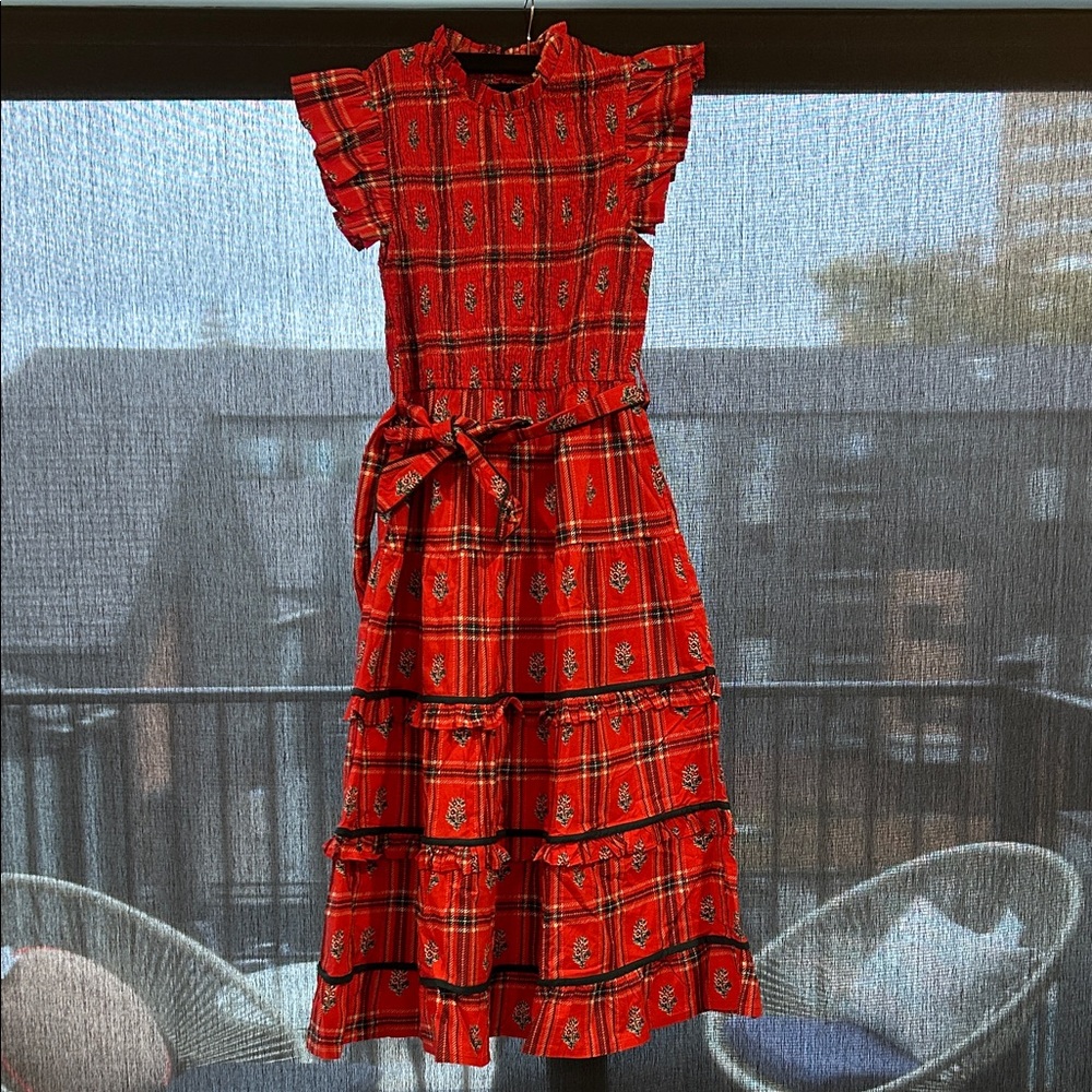 Printfresh Nostalgia Plaid - Ready to Ruffle Dress - Joyful Red